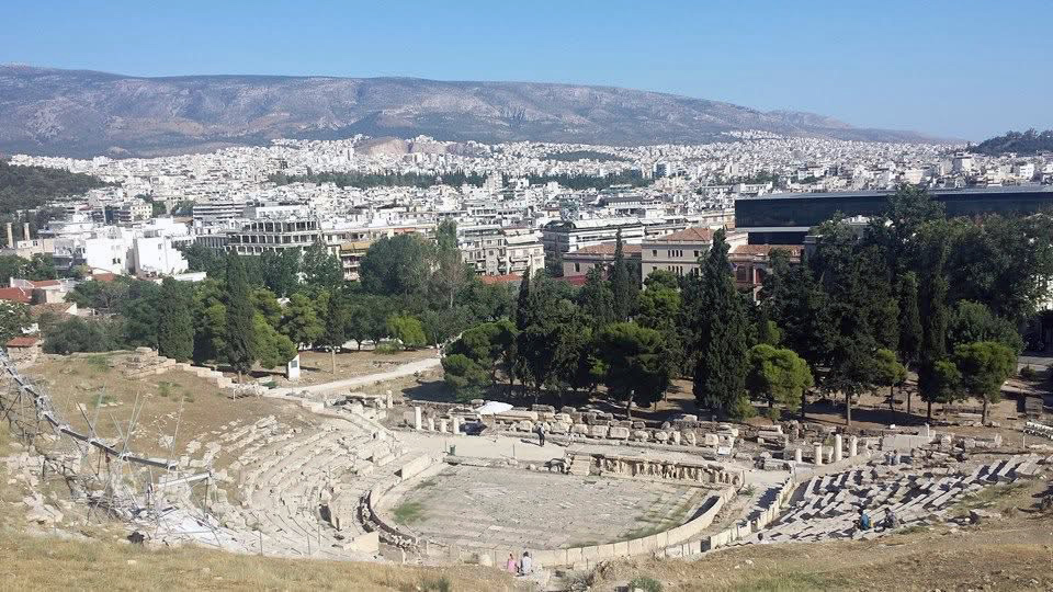 image of the theatre of Dionysus, Athens, Greece.